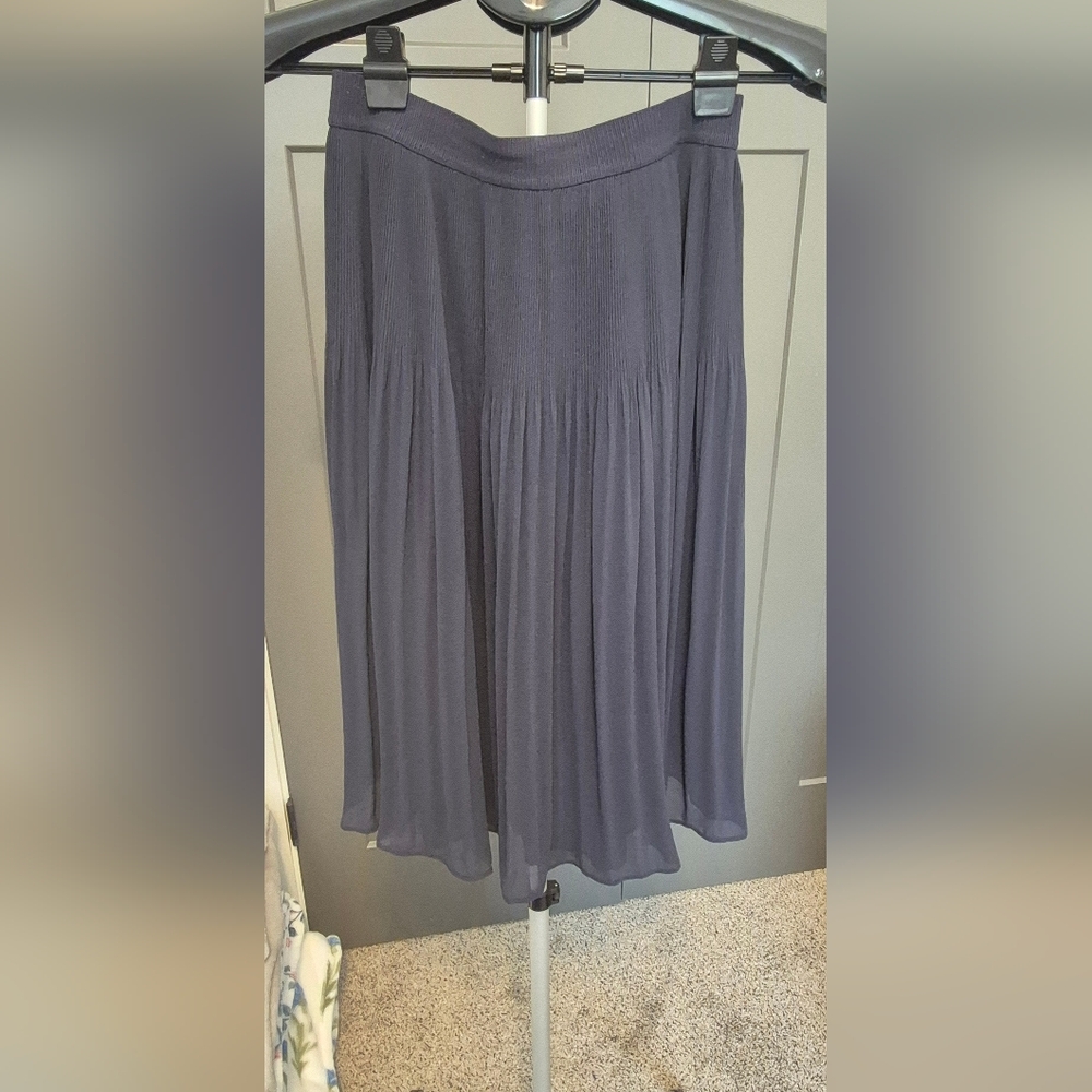 H&M Elegant Navy Pleated Skirt - Picture 2 of 6